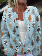 Tosca | Cardigan con gattini – cardigan con gattini da donna | Erminia Boutique Bologna