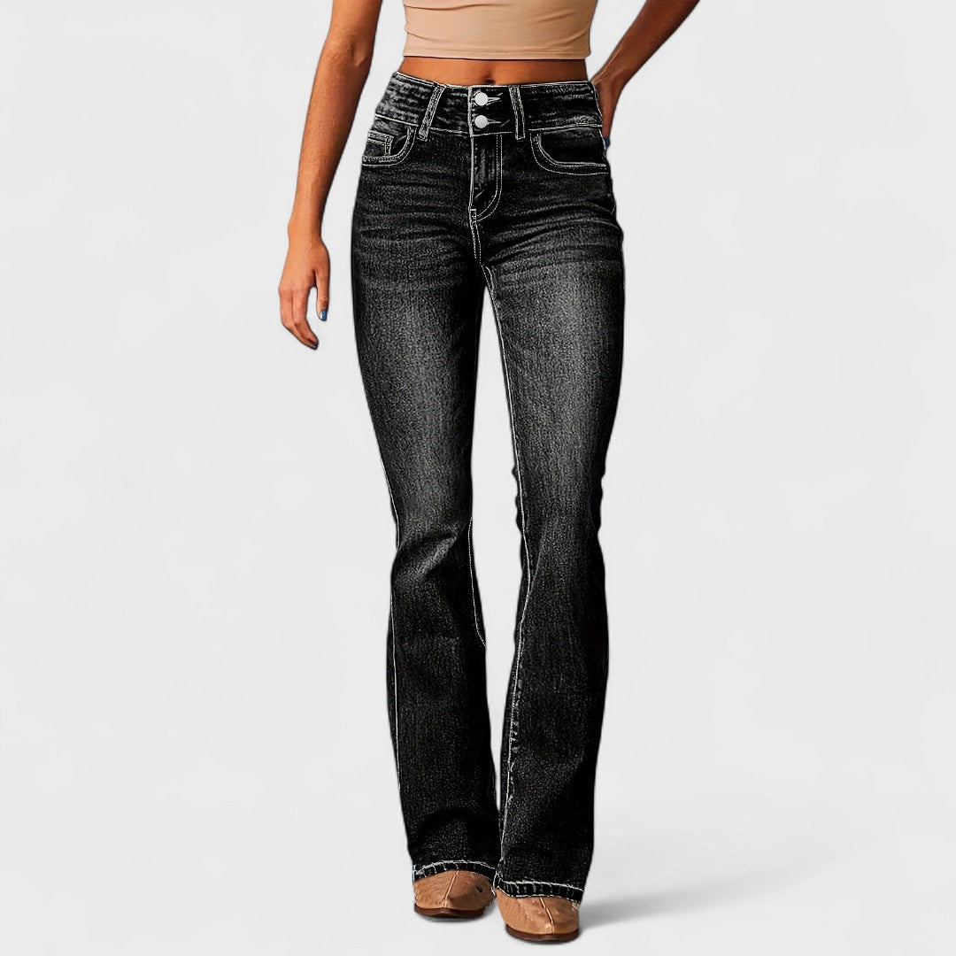 Marylène – jeans a vita alta con gamba ampia