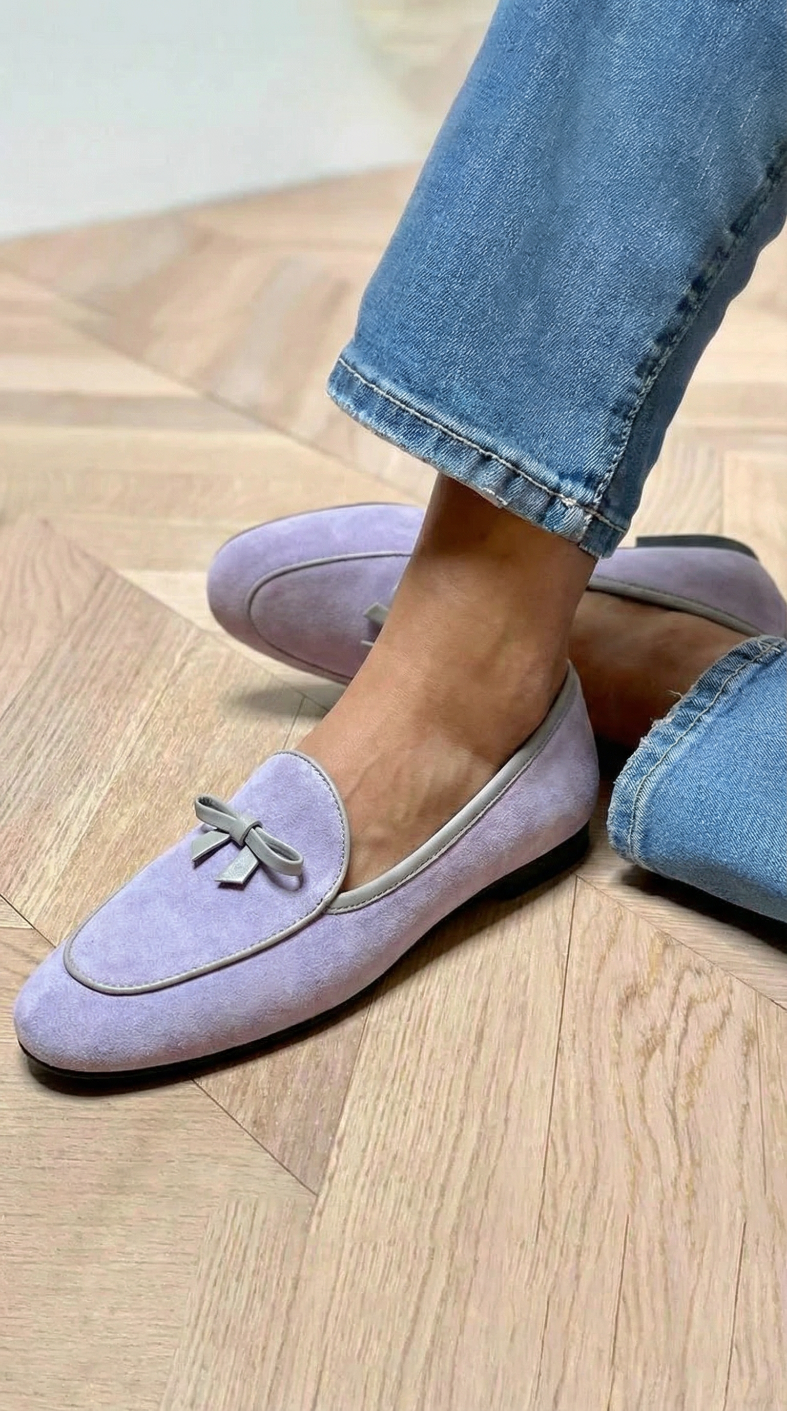 Genowefa - Elegante scarpa piatta con fiocco