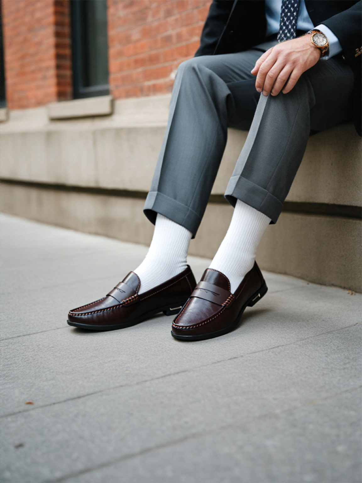 Scarpe da uomo James in pelle naturale di alta qualità