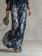 Oliwia - Top Halter in Muslin e Pantaloni Larghi