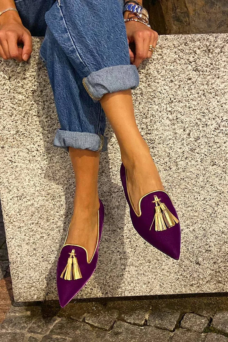 Paulina - Mocassini con frange in stile boho