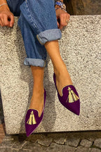 Paulina - Mocassini con frange in stile boho