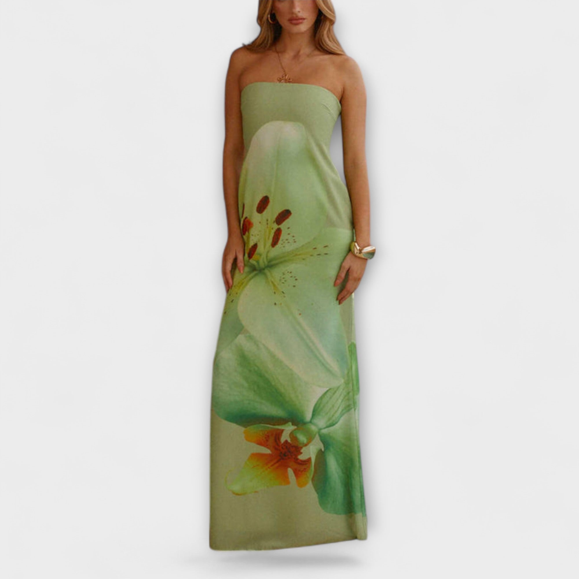 Zephyra - Abito Maxi Elegante con Spalle Scoperte