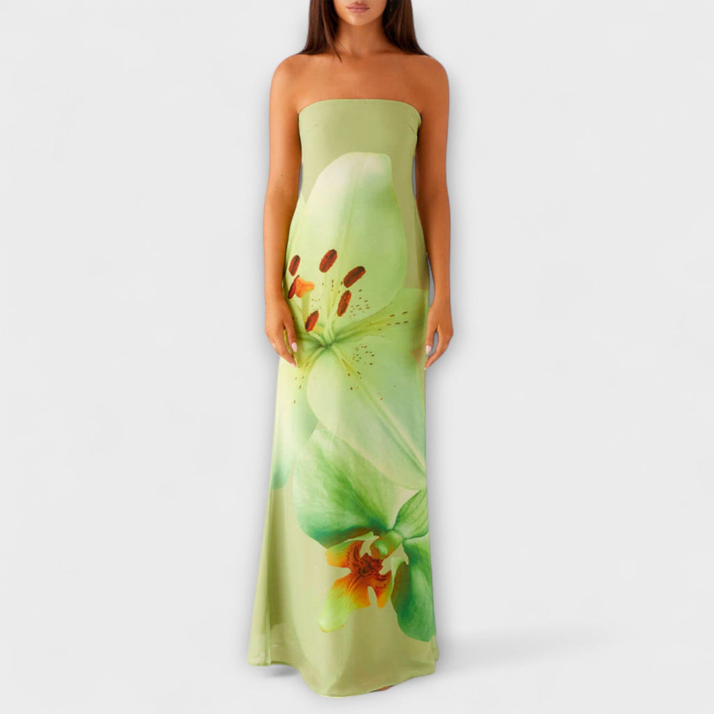 Zephyra - Abito Maxi Elegante con Spalle Scoperte