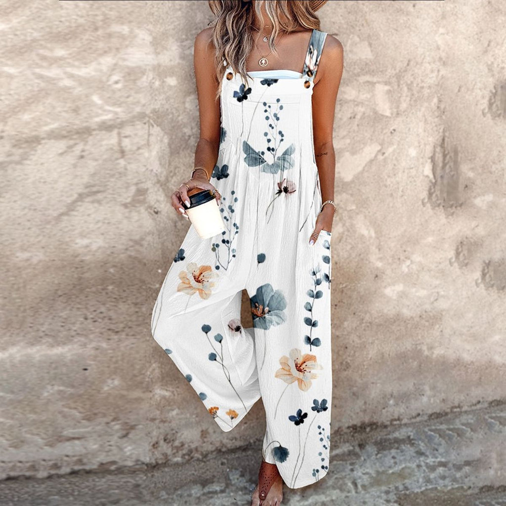Nicoletta | fiore boho a contrasto in forma allungata – salopette da donna | Erminia Boutique Bologna