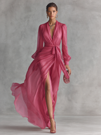 Amelia – Abito Maxi Fluttuante con Spacco