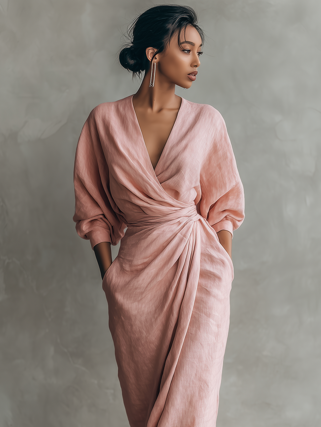 Zofia – Elegante Abito Maxi con Scollatura a V