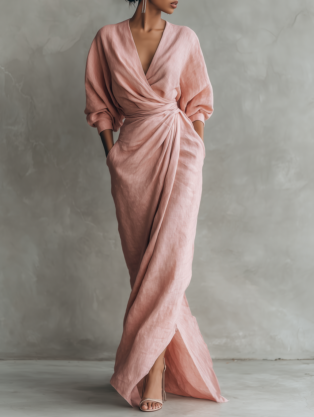 Zofia – Elegante Abito Maxi con Scollatura a V