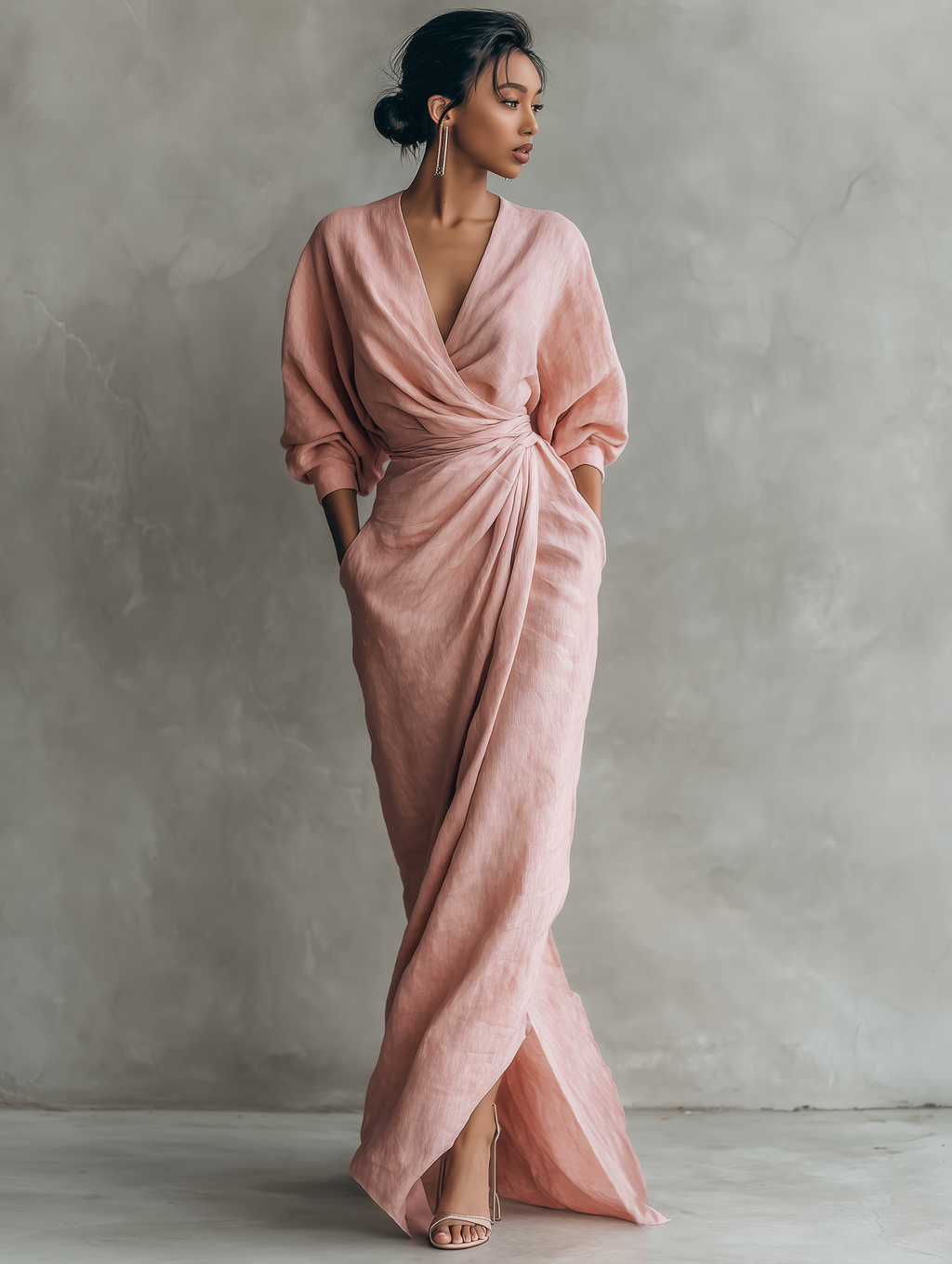 Zofia – Elegante Abito Maxi con Scollatura a V