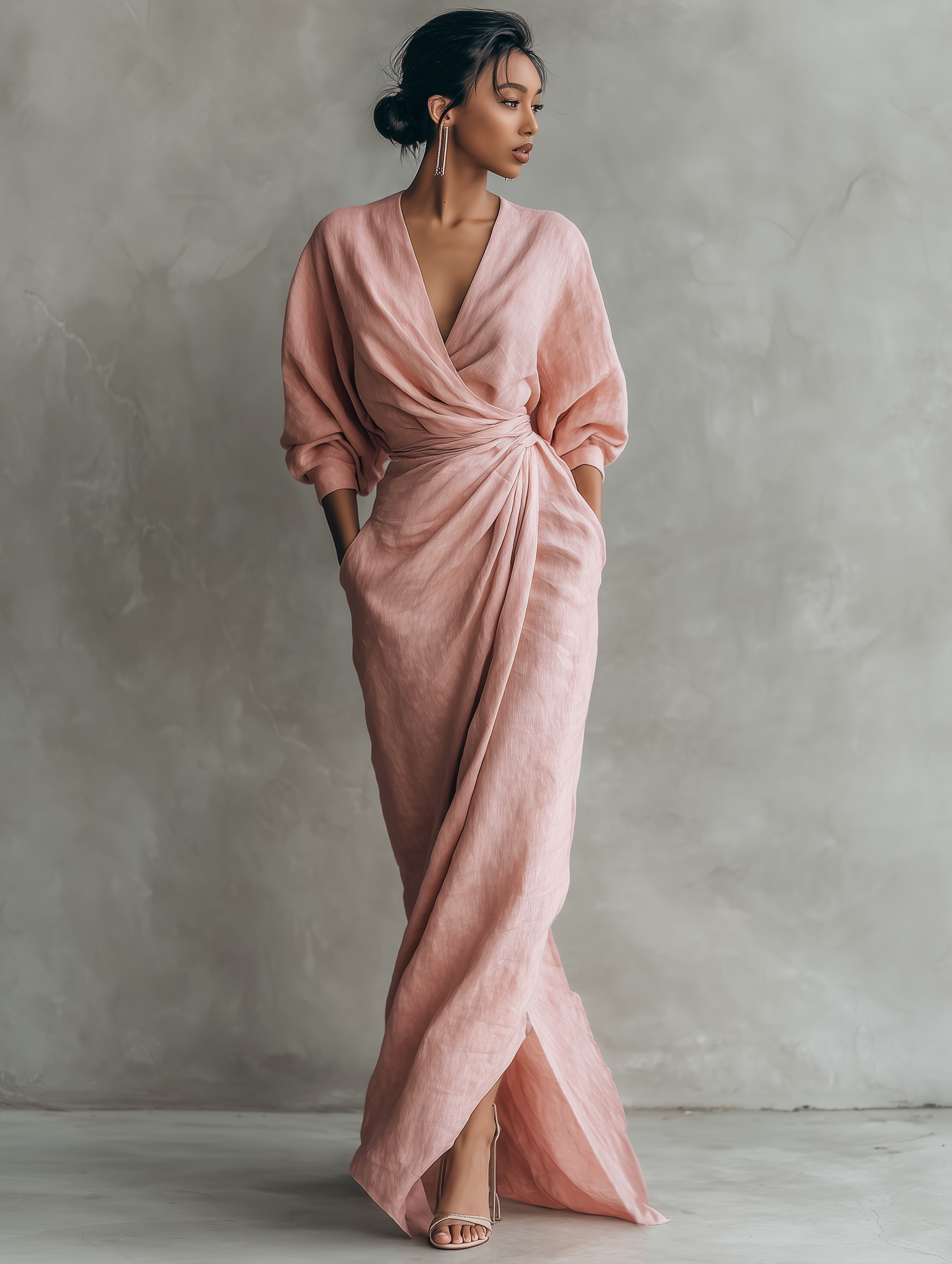 Zofia – Elegante Abito Maxi con Scollatura a V