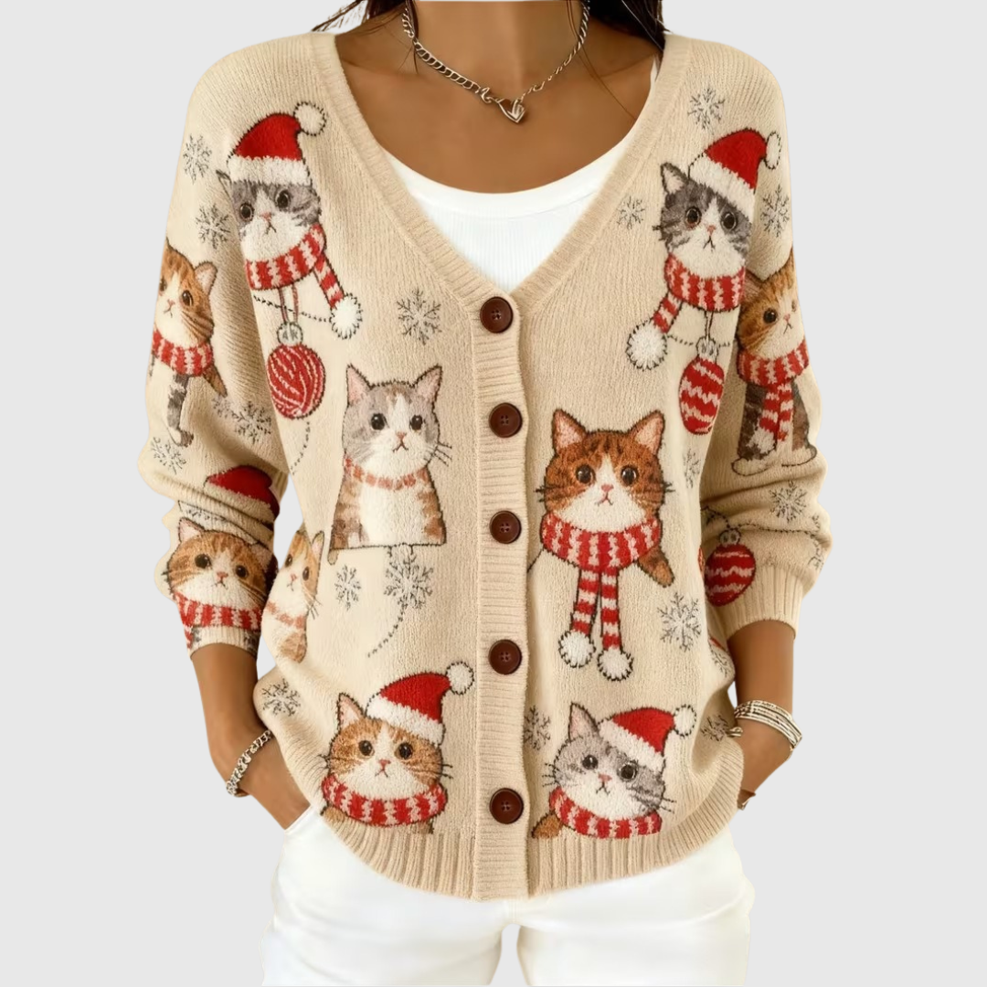 Halina - Maglione comodo con chiusura