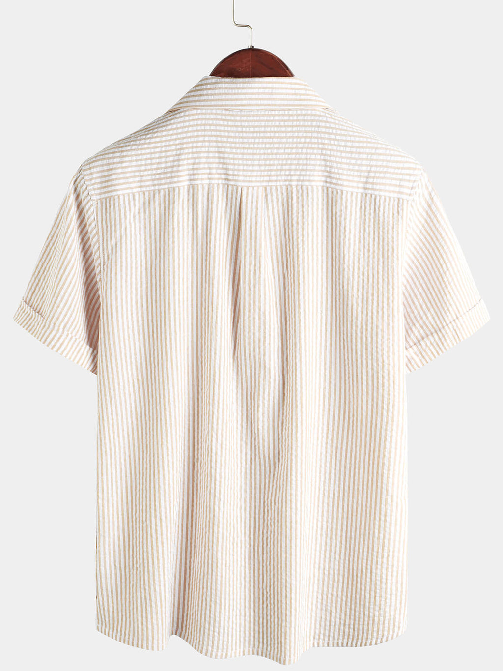 Camicia estiva da uomo a maniche corte, in cotone, con taschino