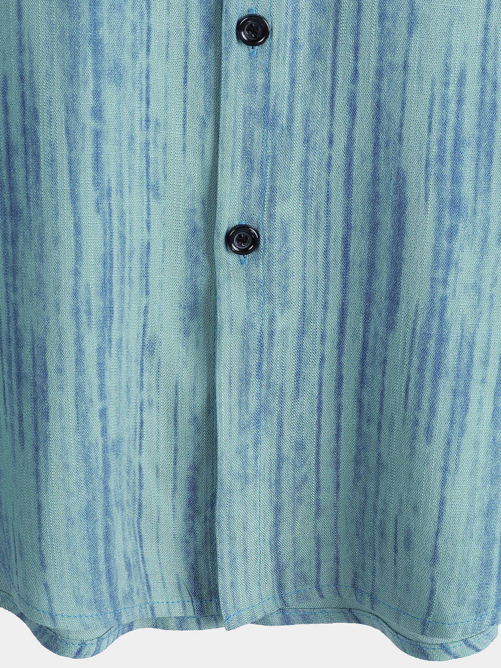 Camicia da uomo traspirante a maniche corte a righe blu con taschino