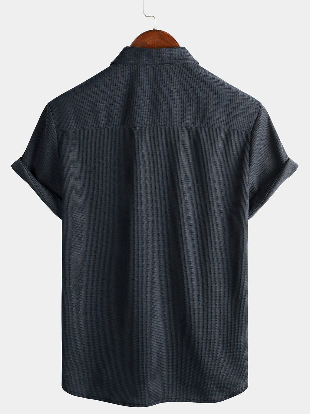Camicia estiva da uomo a maniche corte a quadri, comoda, con bottoni