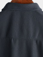 Camicia estiva da uomo a maniche corte a quadri, comoda, con bottoni