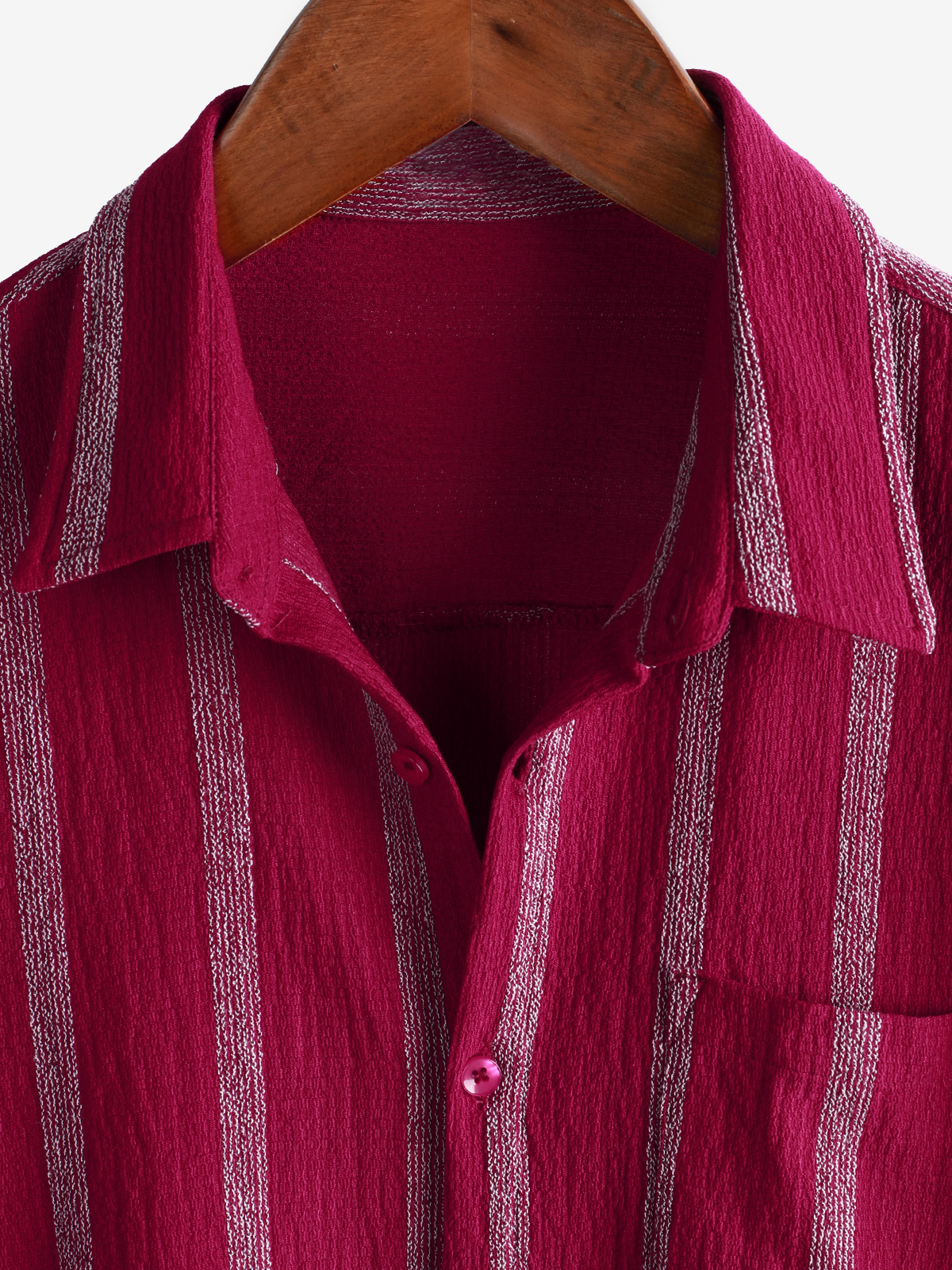Camicia estiva da uomo a righe con taschino, bottoni, maniche corte, vintage, da spiaggia, hawaiana