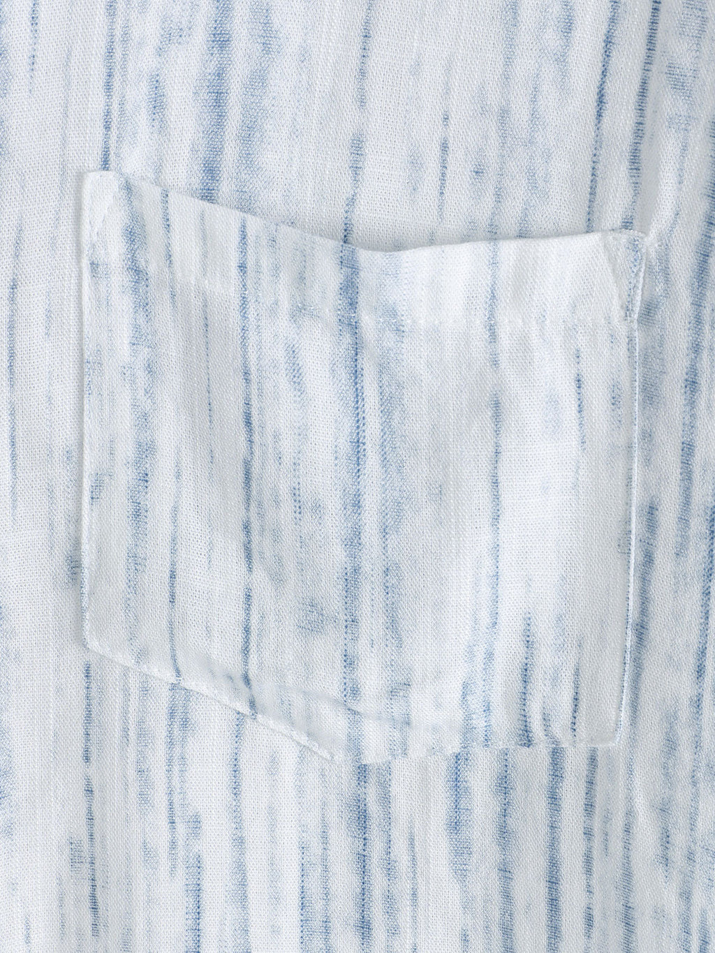 Camicia da uomo traspirante a maniche corte a righe bianche con taschino