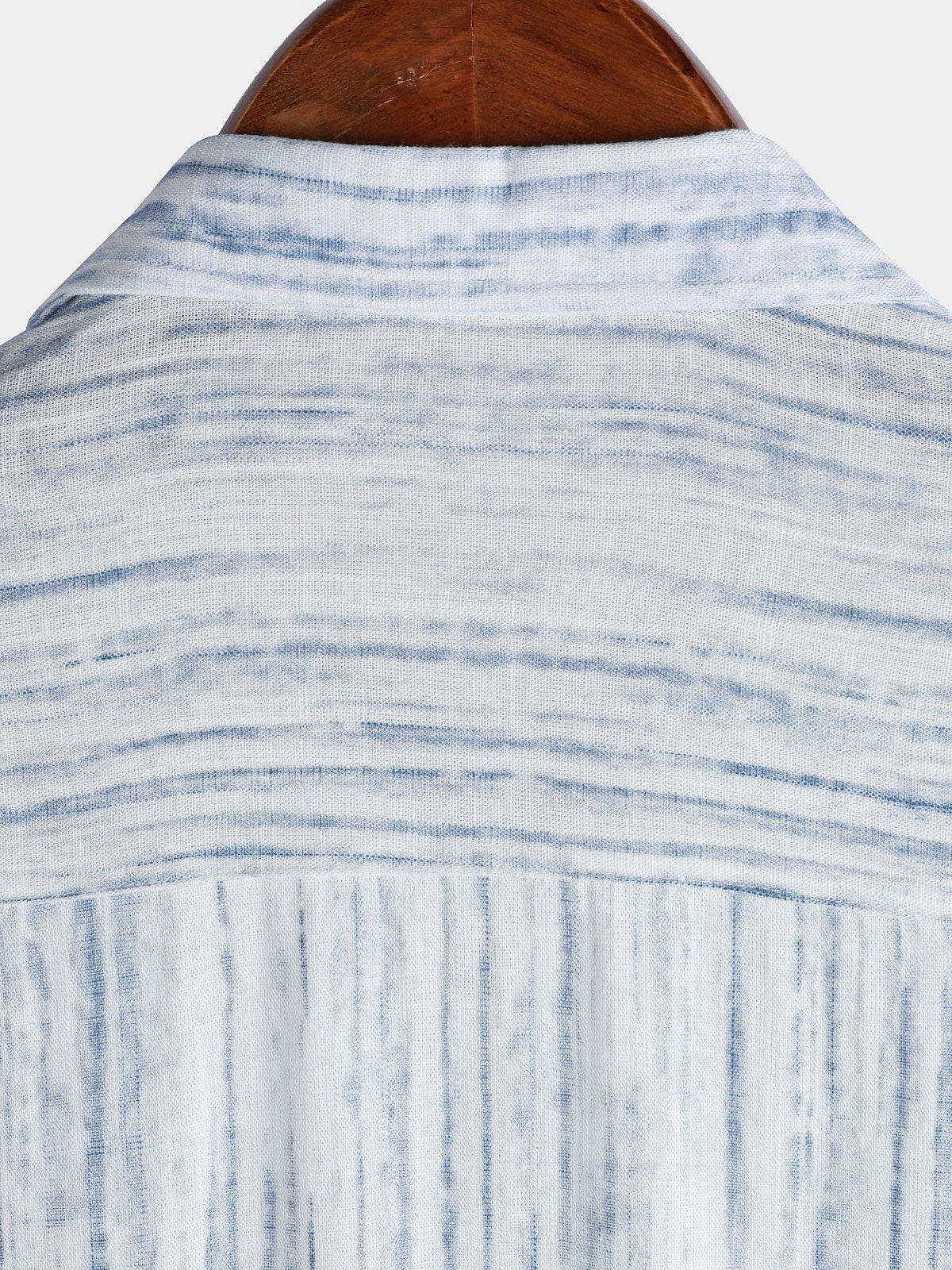 Camicia da uomo traspirante a maniche corte a righe bianche con taschino