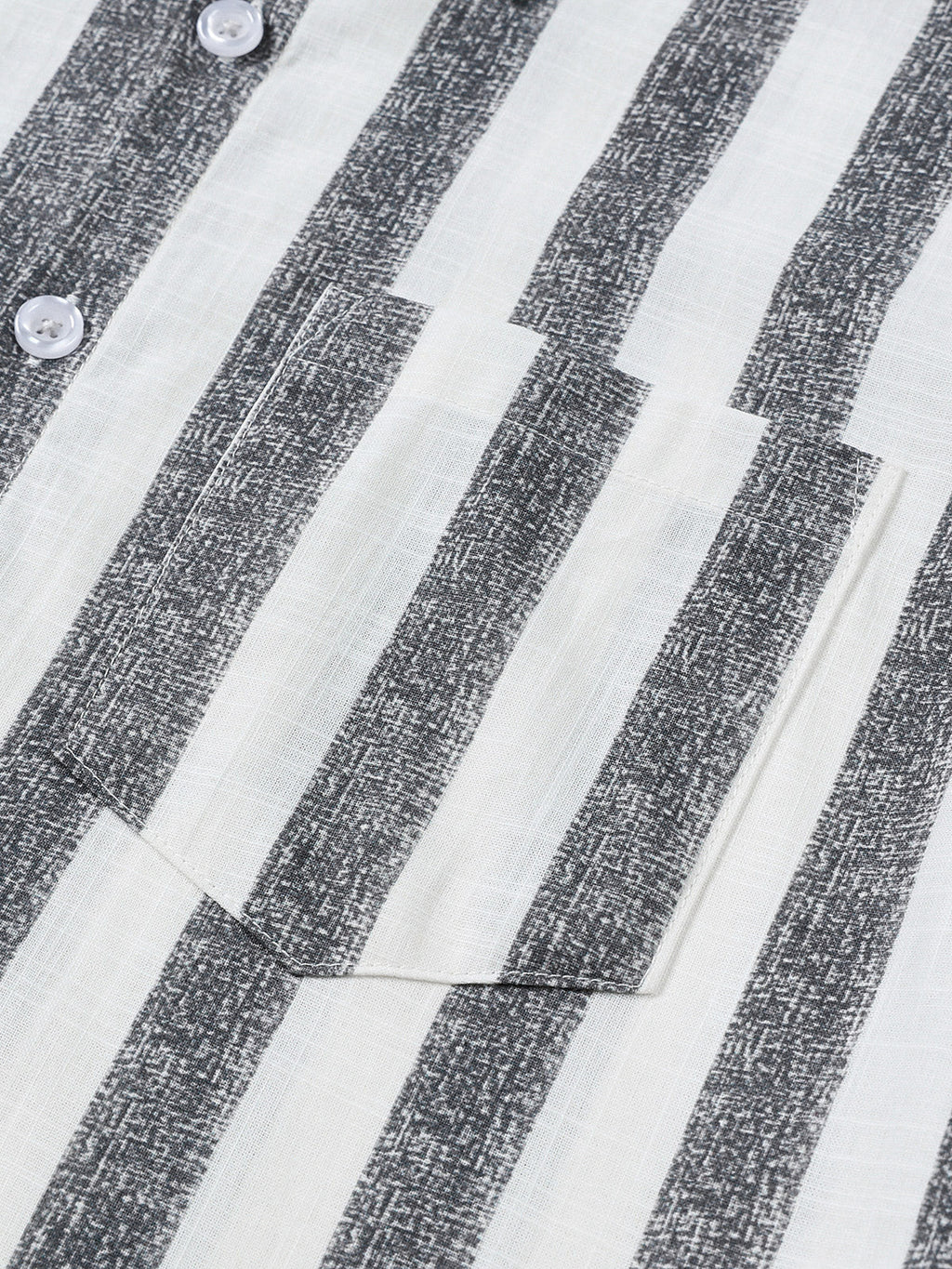 Camicia da uomo in cotone a righe leggera e traspirante con maniche corte, ideale per l'estate