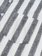 Camicia da uomo in cotone a righe leggera e traspirante con maniche corte, ideale per l'estate