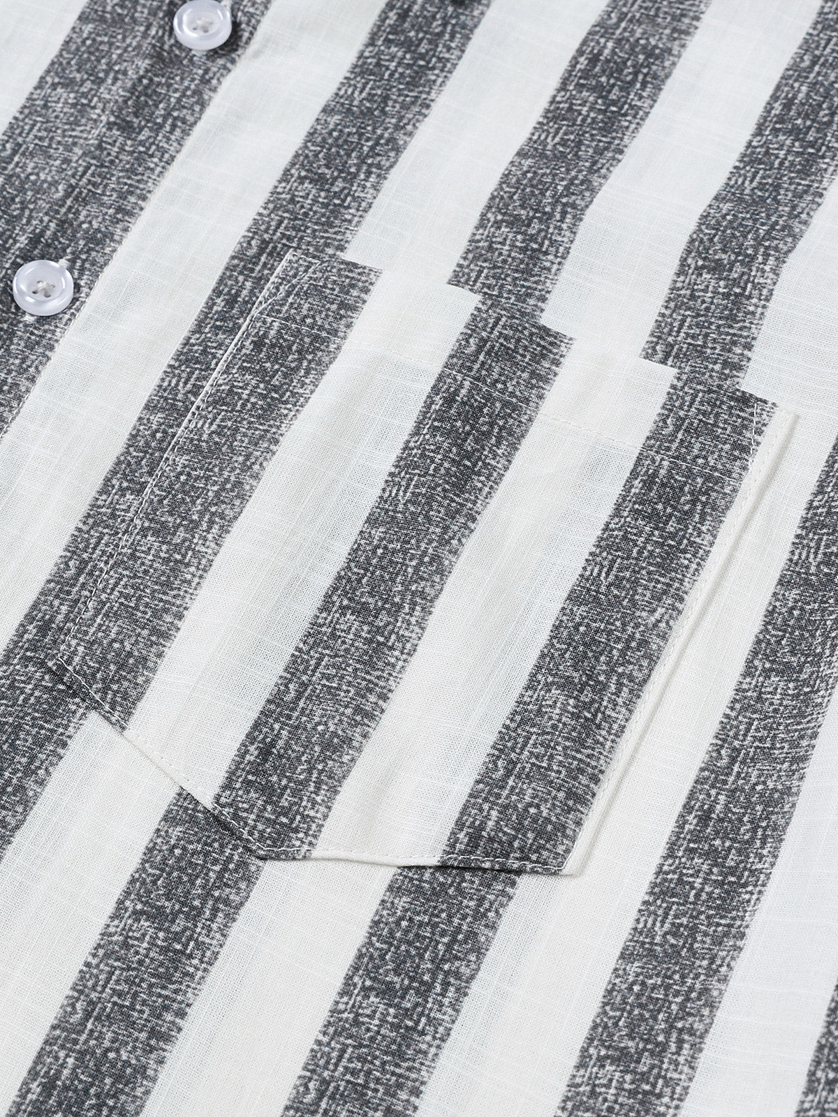 Camicia da uomo in cotone a righe leggera e traspirante con maniche corte, ideale per l'estate