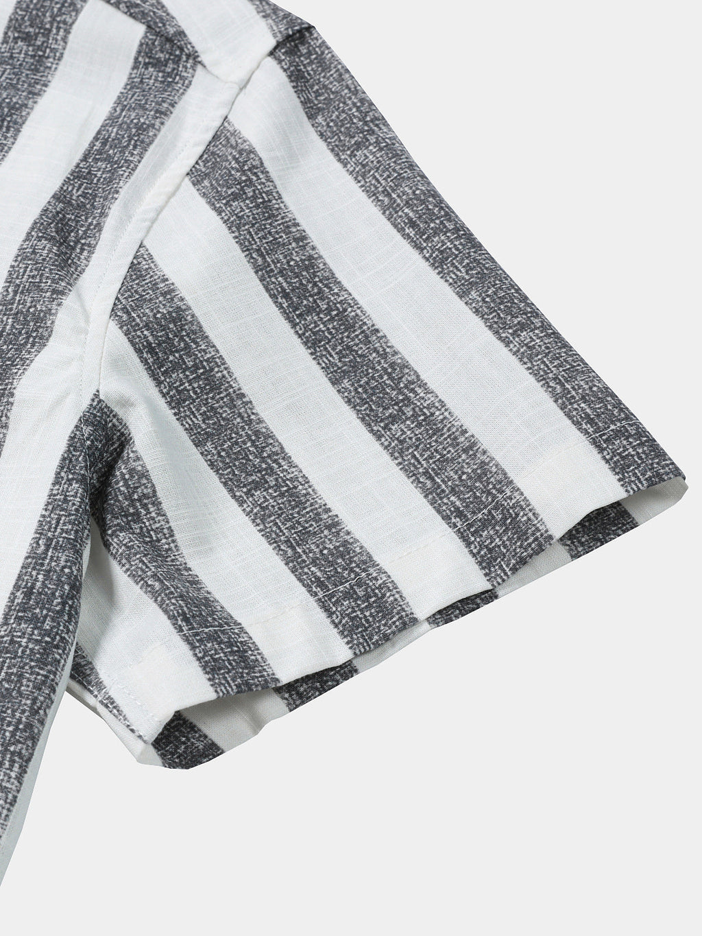 Camicia da uomo in cotone a righe leggera e traspirante con maniche corte, ideale per l'estate