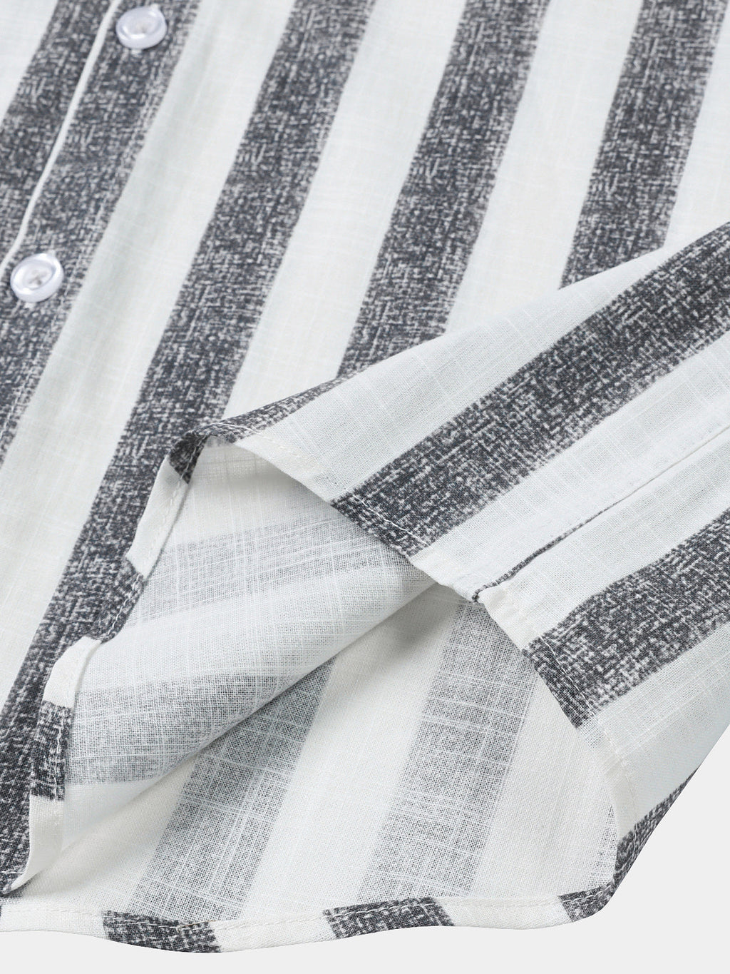 Camicia da uomo in cotone a righe leggera e traspirante con maniche corte, ideale per l'estate