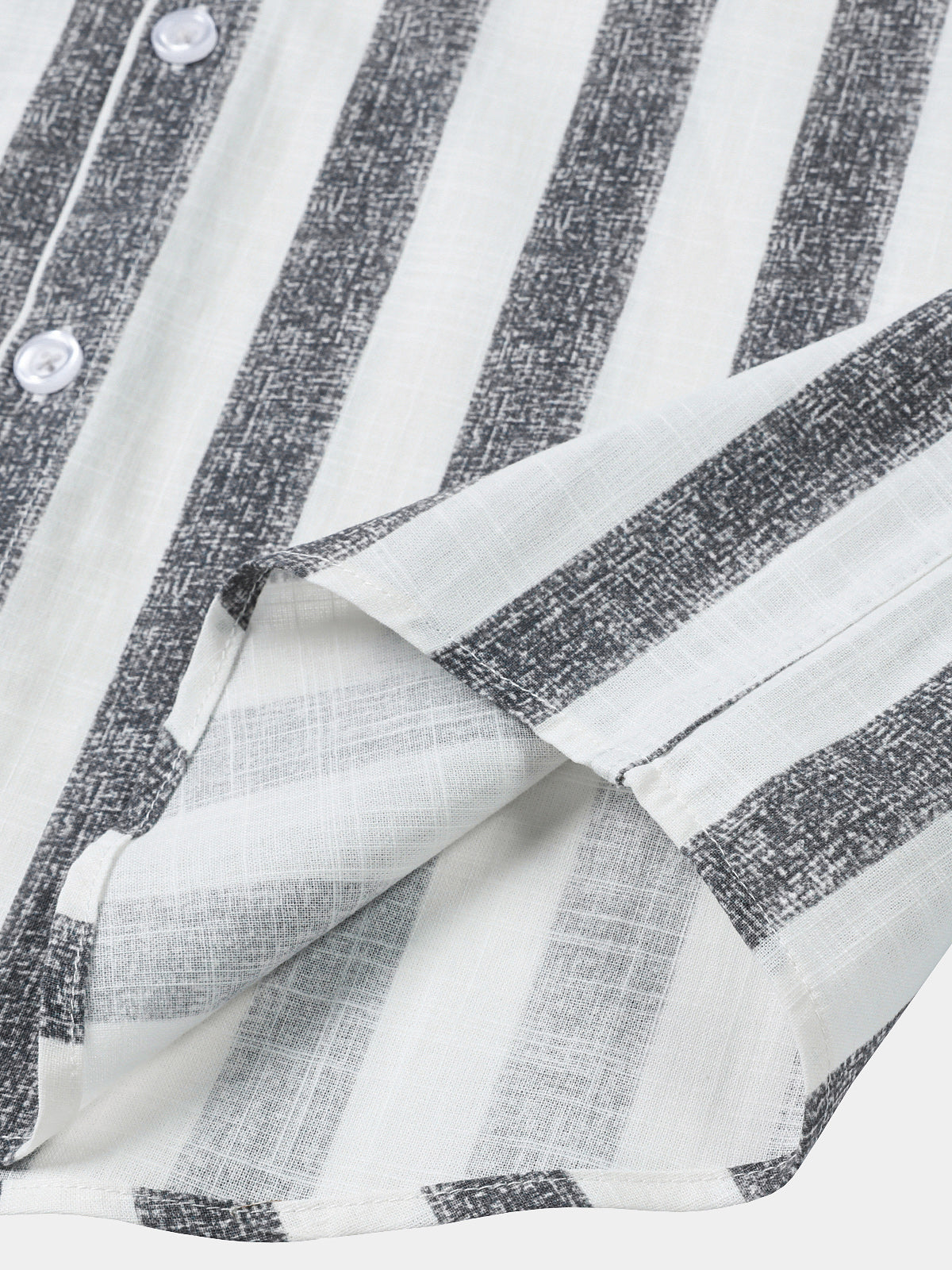 Camicia da uomo in cotone a righe leggera e traspirante con maniche corte, ideale per l'estate