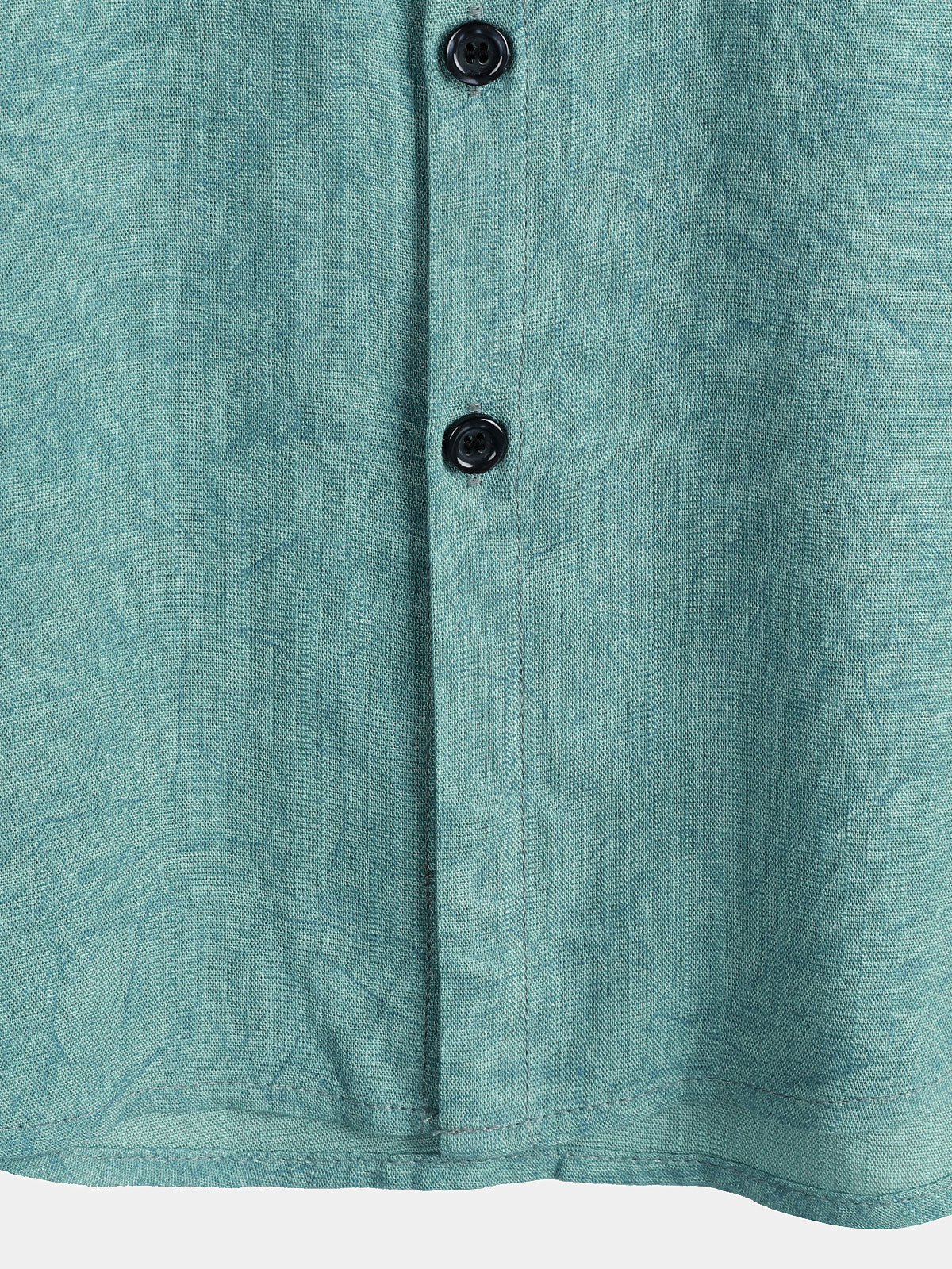 Camicia casual estiva verde da uomo in stile vintage con maniche corte