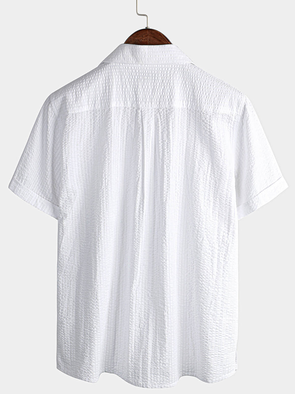 Camicia estiva da uomo a maniche corte, in cotone, con taschino