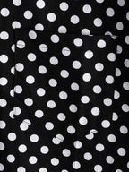 Camicia da Uomo in Cotone a Maniche Corte con Pois Neri per l'Estate con Tasca