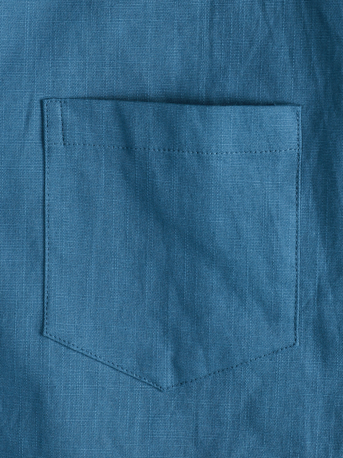 Camicia da uomo a maniche corte in lino e cotone di colore uniforme