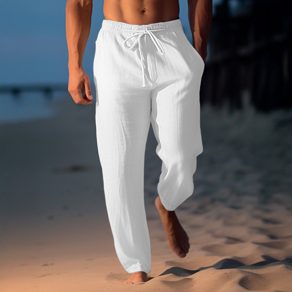 ANDRUS – Pantaloni in Lino di Lusso