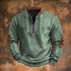 Antonio | maglione da uomo con mezza zip e dettagli stilosi – felpe e pile da uomo | Erminia Boutique Bologna