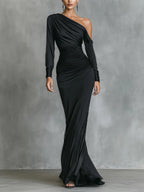 Emilia - Abito Sirena in Satin con Rouching