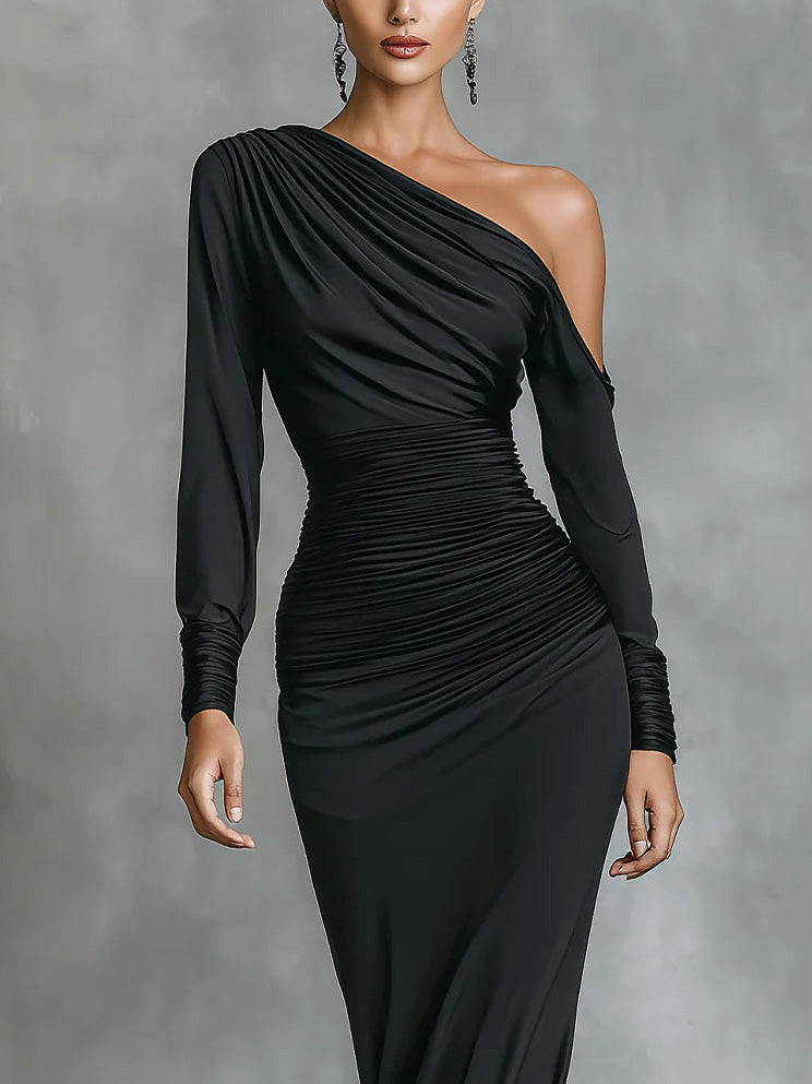 Emilia - Abito Sirena in Satin con Rouching