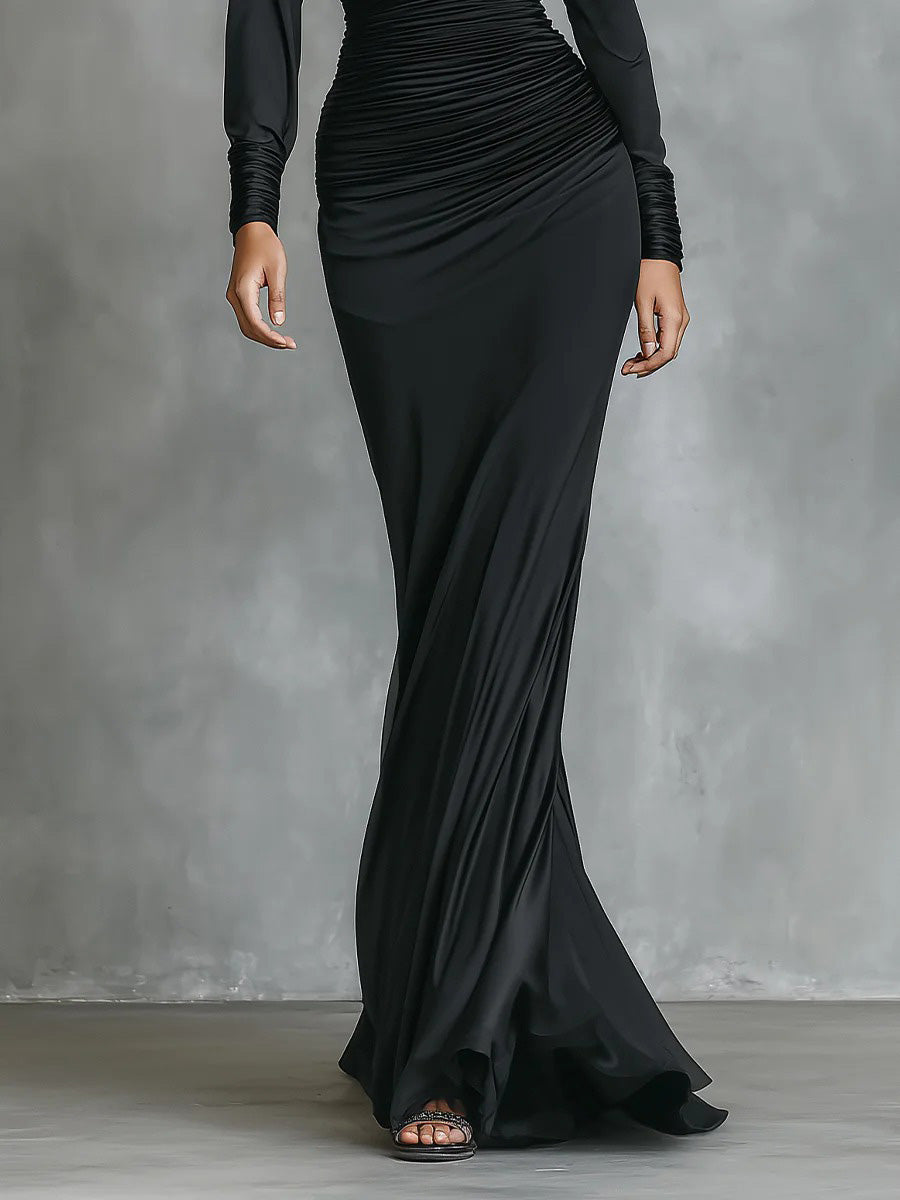 Emilia - Abito Sirena in Satin con Rouching