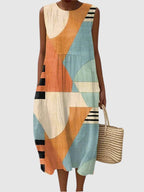 Joanna - Abito Midi Multicolore Universale