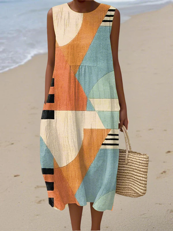 Joanna - Abito Midi Multicolore Universale