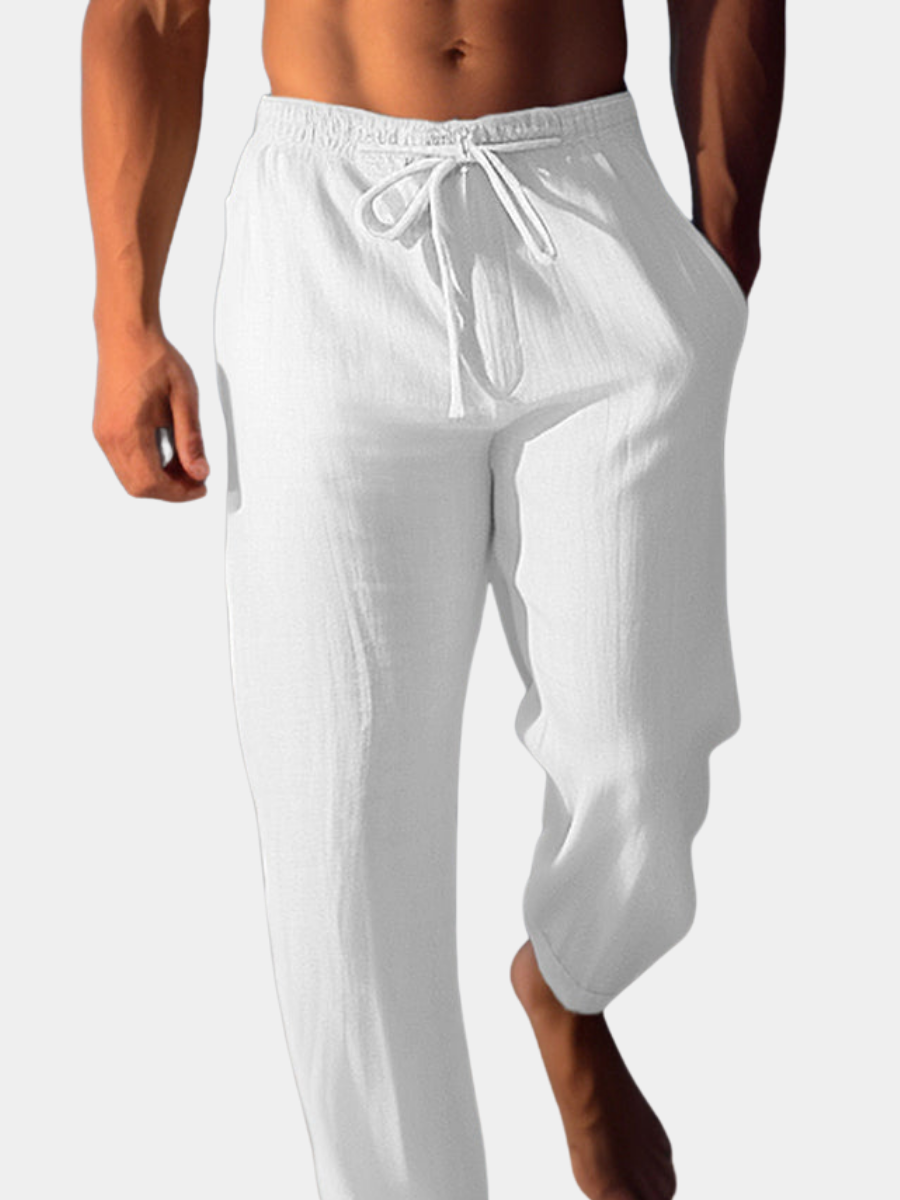 ANDRUS – Pantaloni in Lino di Lusso