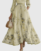 Zuzanna - Elegante Maxi Abito con Pieghe