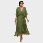 Monica Chiffon - Vestito con scollatura a V