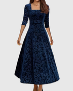 Margherita | Elegante Abito Floreale – abiti invernali da donna | Erminia Boutique Bologna