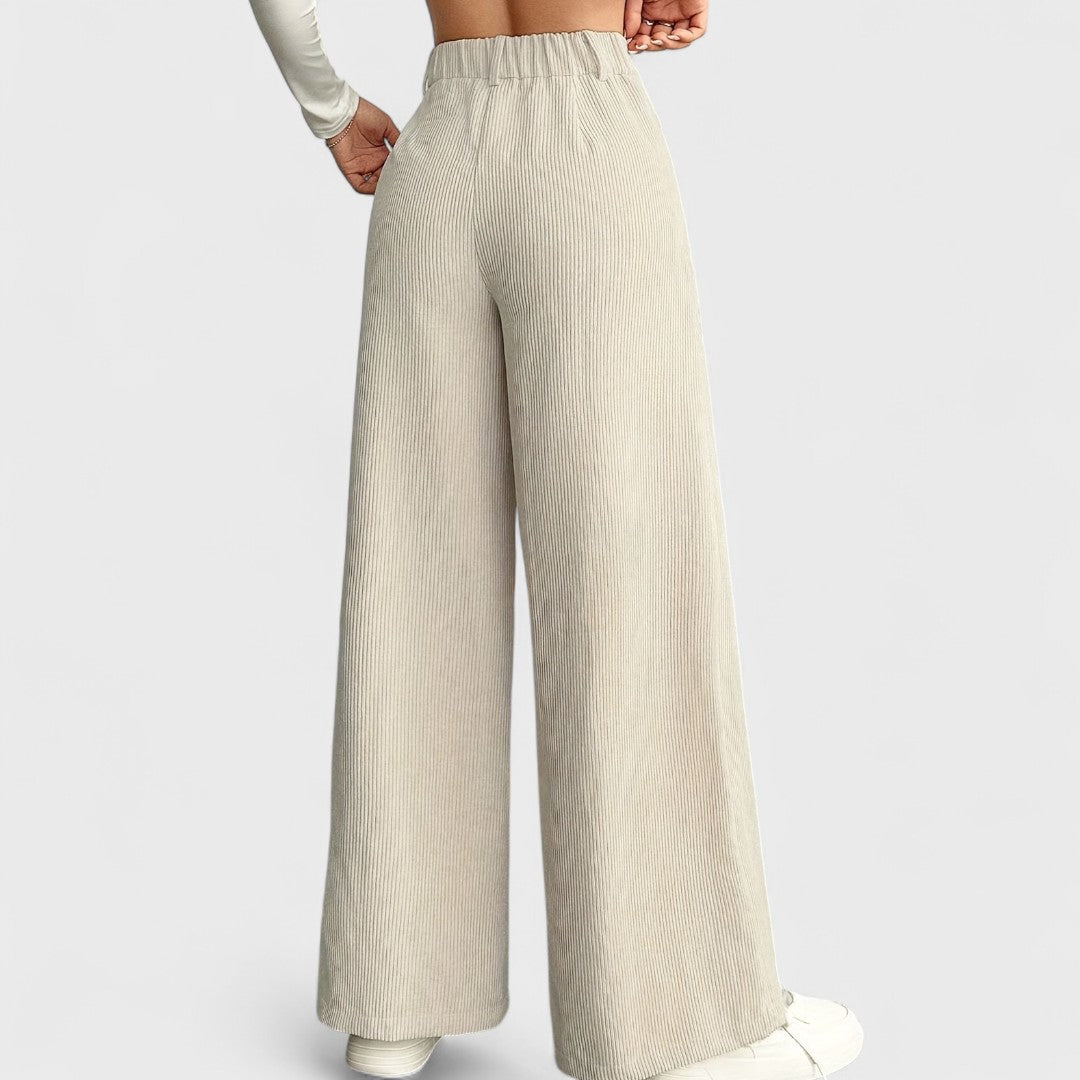 Maja – pantaloni da donna a vita alta con gamba larga