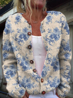 Nadia | Cardigan fantasia a fiori – cardigan a fiori da donna | Erminia Boutique Bologna