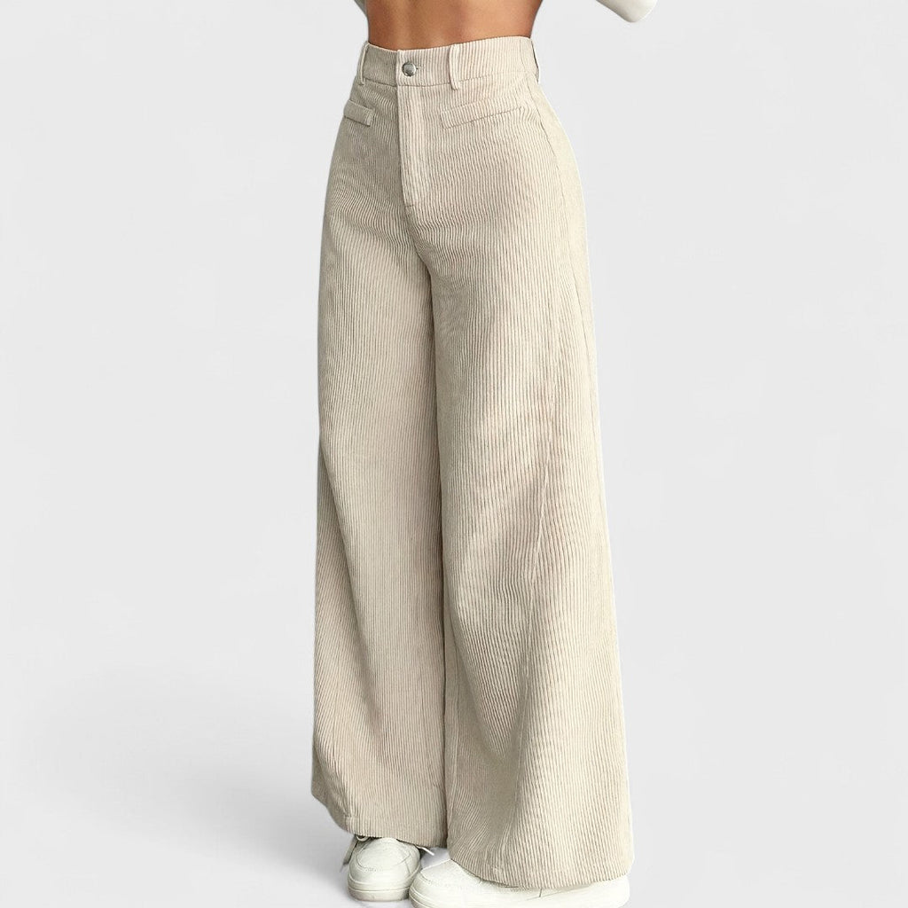 Maja – pantaloni da donna a vita alta con gamba larga