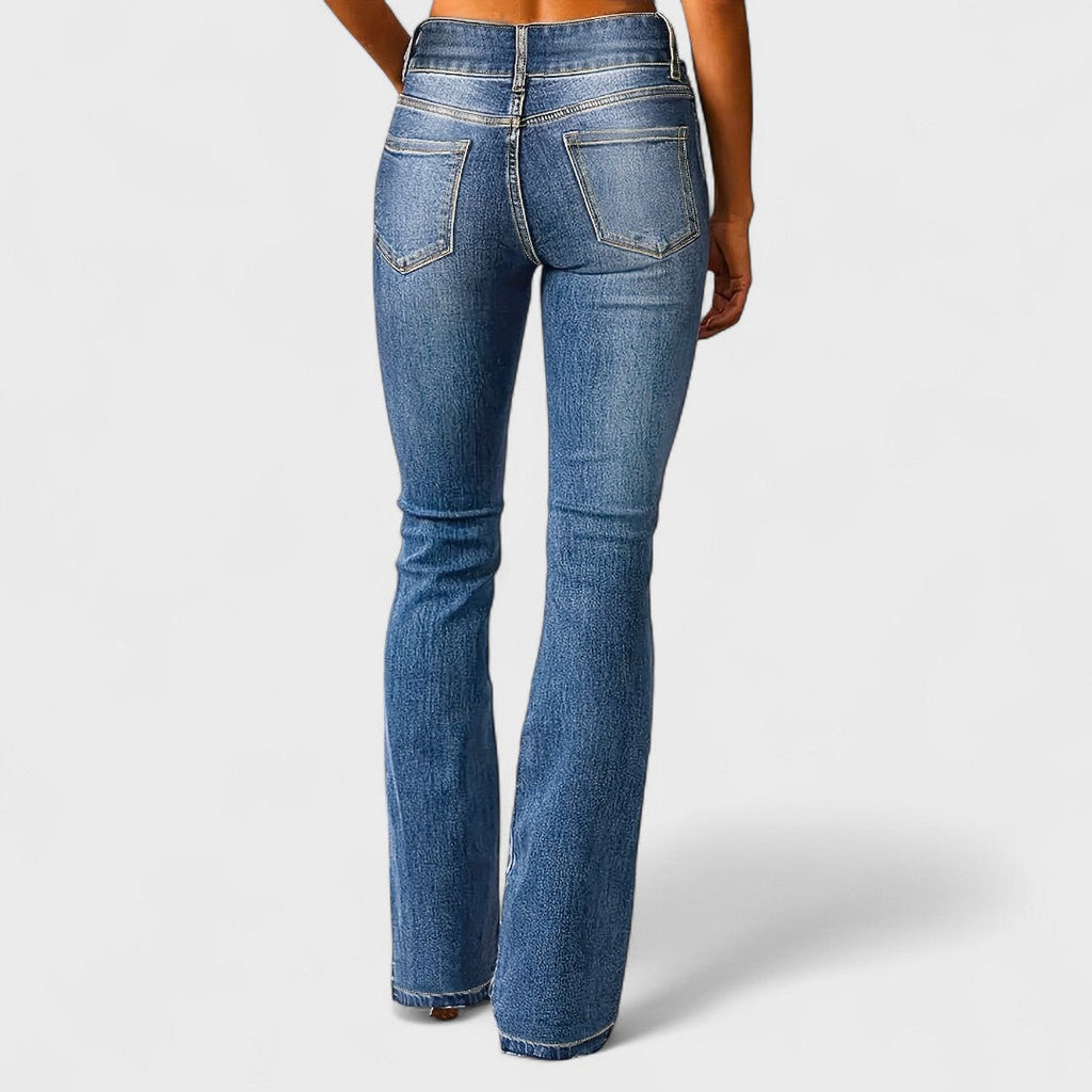 Marylène – jeans a vita alta con gamba ampia