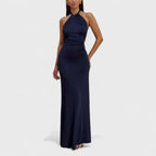 Chiara | Abito in seta Křivková con scollo halter – abiti eleganti da donna | Erminia Boutique Bologna