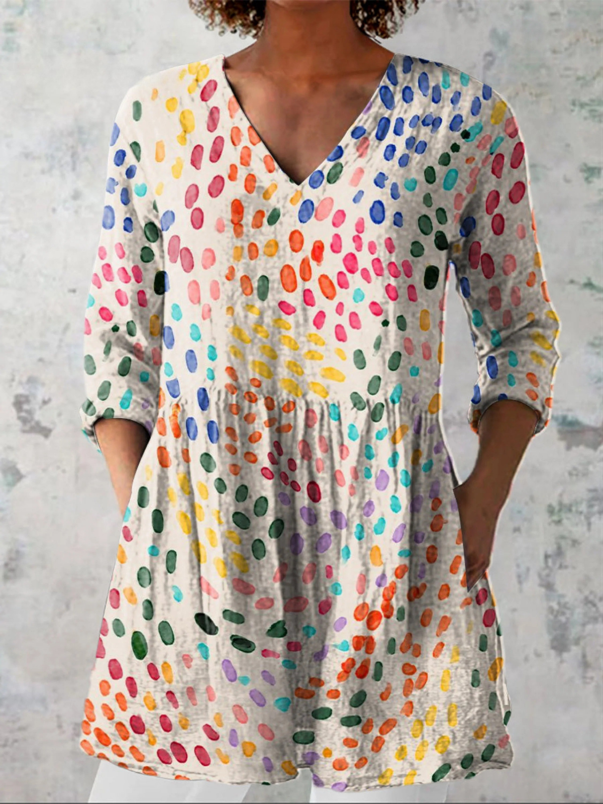Paulina - Blusa Lunga con Scollatura a V